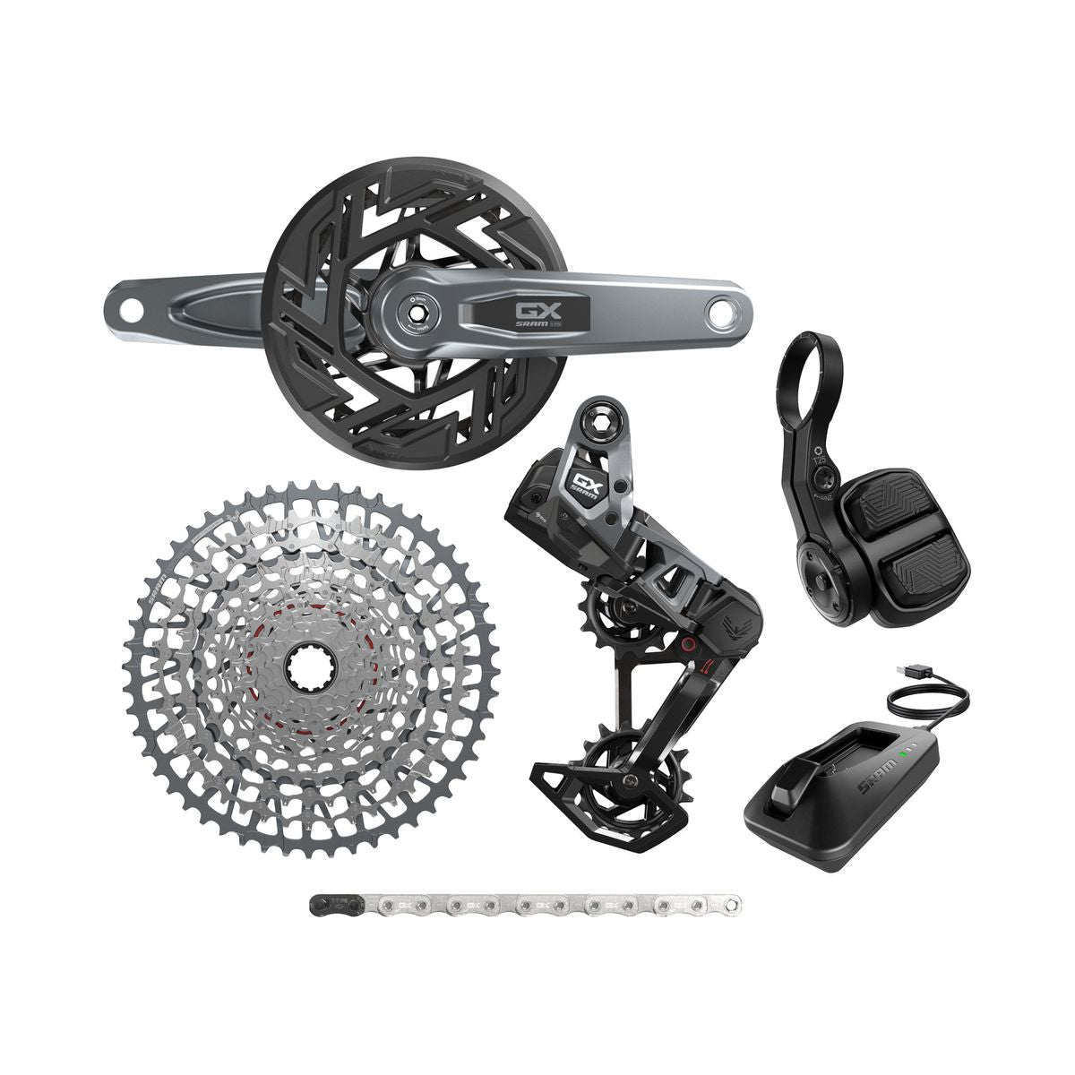 Grupo SRAM Eagle GX AXS T-Type BOSCH 36T 10-52T 160mm